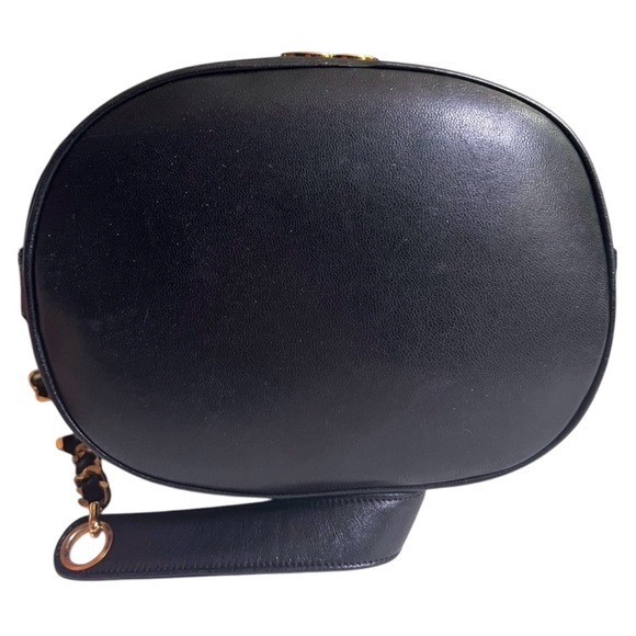 CHANEL Authentic Black Lambskin Leather CC 90s Mini Bucket Bag 24K Gold Hardware - Picture 10 of 14